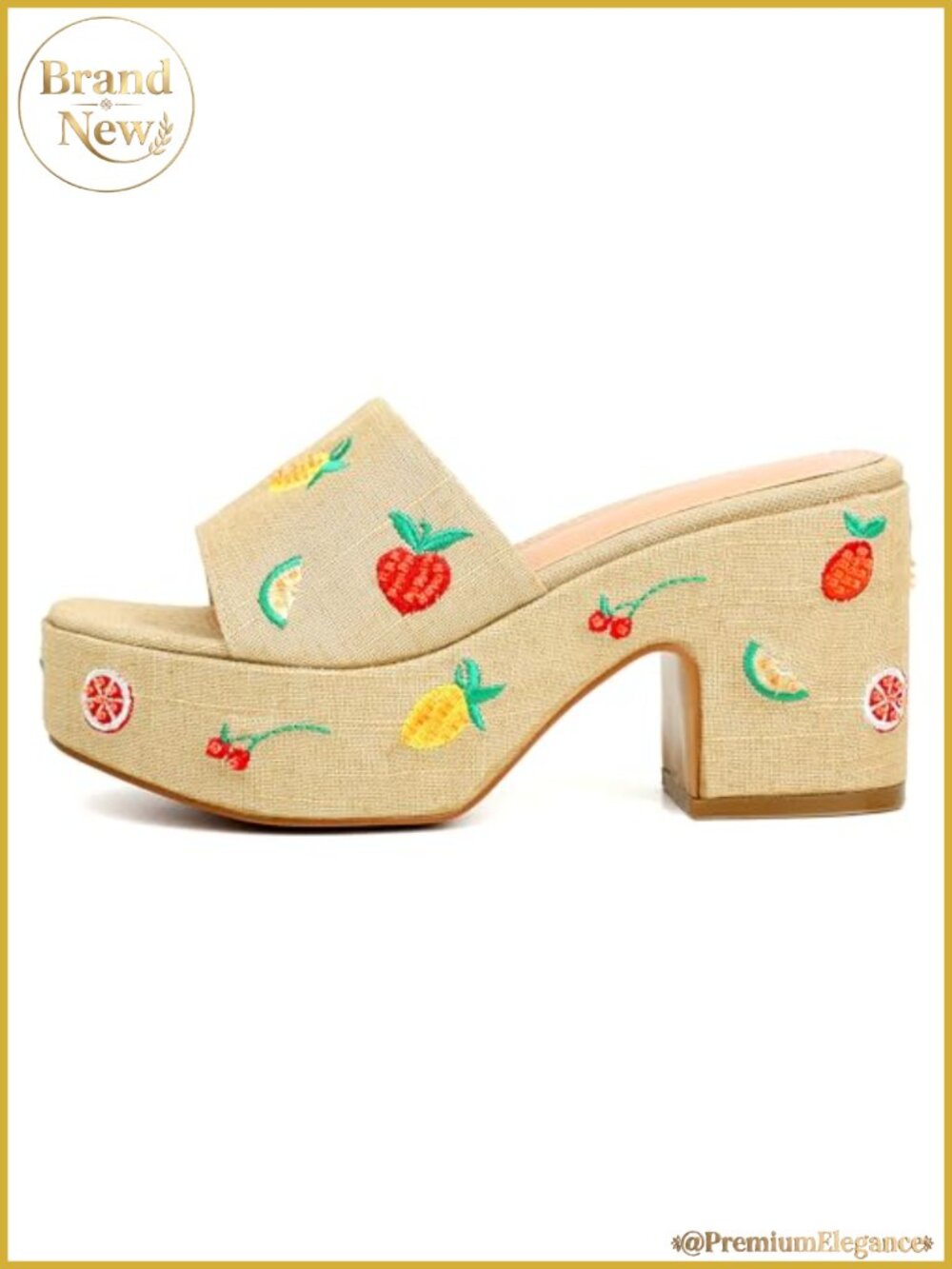 Woven Raffia Platform Wedge Mule Sandals